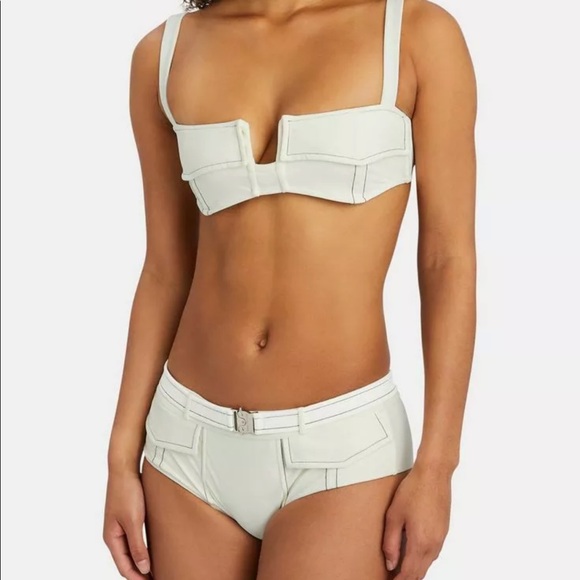 DEVON WINDSOR Other - Devon Windsor Swim Bikini White Hazel Top Harley Buckle Bottom S/M 2-piece